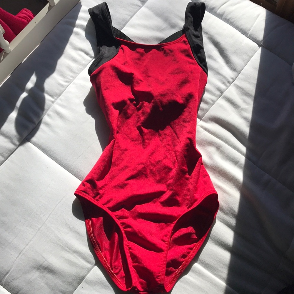 Red Natalie Dance Wear Leotard